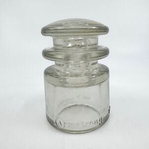 Armstrong VTG Collectible Glass Experimental Insulator Clear Made in USA 28 55